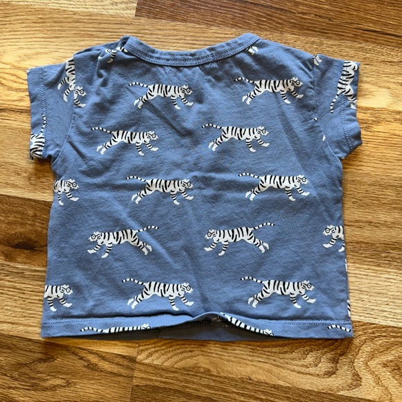 Emile & Ida Blue Tiger Print Shirt - Picture 3 of 3